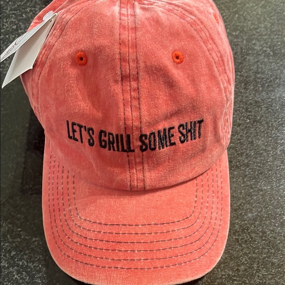 NWT - Primitives by Kathy - Let’s grill some shit - Red Embroidered Cap